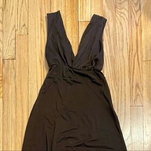 Comfortable size small brown jersey maxi dress